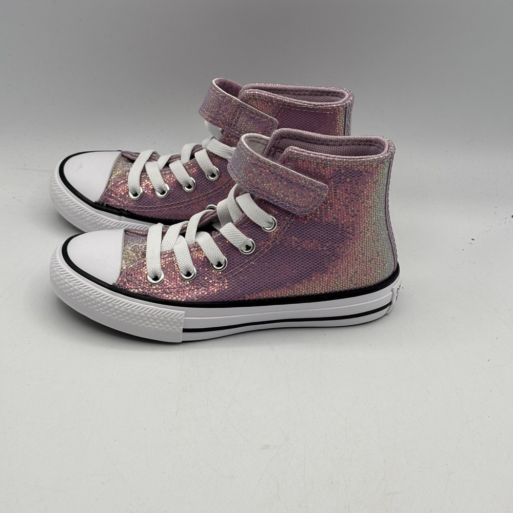 Converse Chuck Taylor All Star 1V Hi Shoes Kids Size 11 Lilac White A14343C - Picture 4 of 8